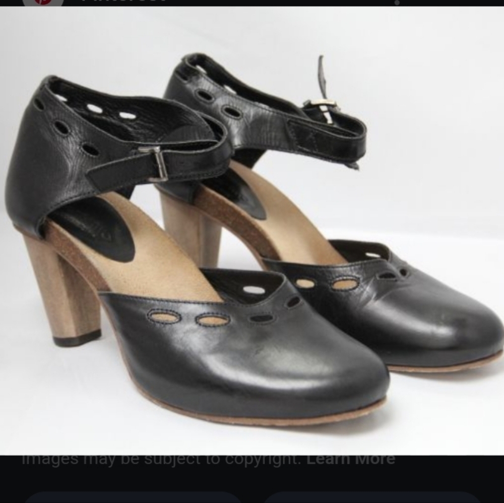 Twenty Two Buttery Soft Italian Leather Ankle Strap Mary Jane Boho Cork Heels